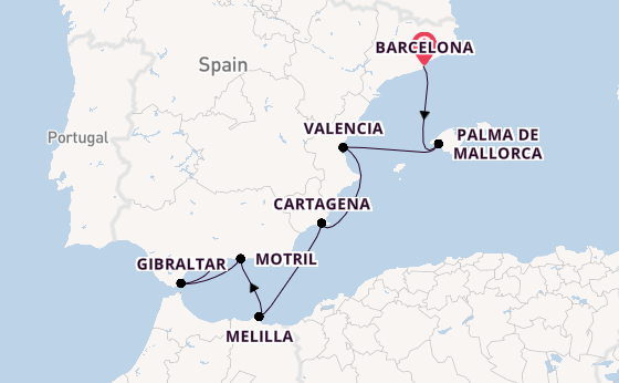 Western Mediterranean from Barcelona, Spain with the Azamara Journey