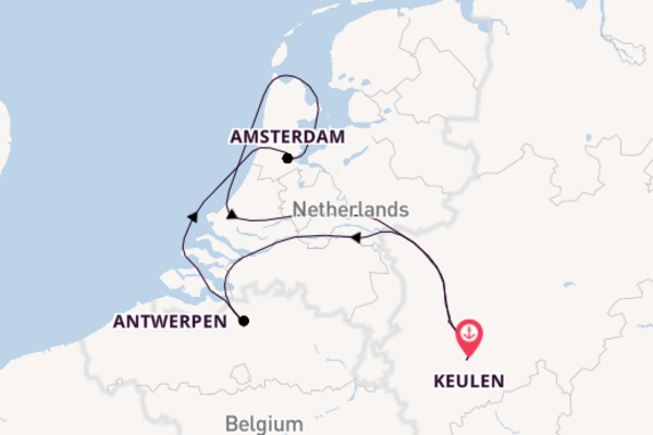 Cruise naar Keulen via Antwerpen