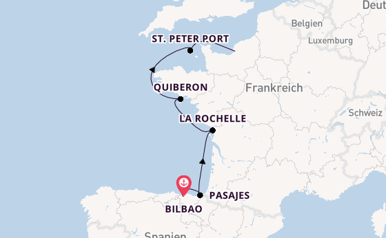 Vereinigtes Königreich ab Bilbao, Spanien auf der SEA CLOUD SPIRIT