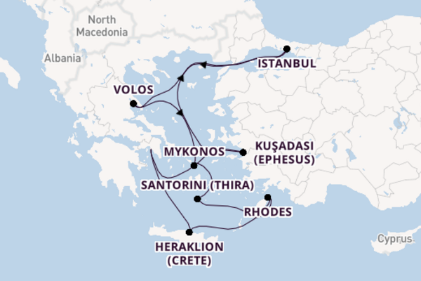 Eastern Mediterranean From Athens with the Norwegian Viva