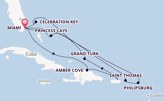 Caribbean from Miami, Florida with the Regal Princess