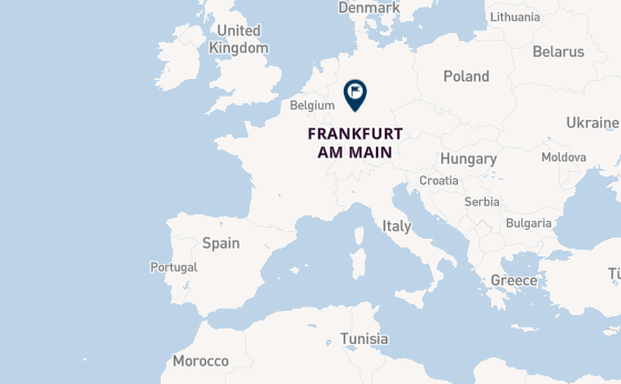 Main vanaf Nürnberg, Duitsland met de BELVEDERE