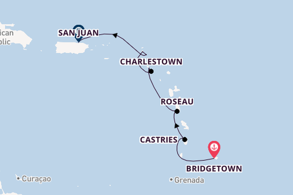 Zuidelijke Caraïben vanaf Bridgetown, Barbados met de Azamara Journey