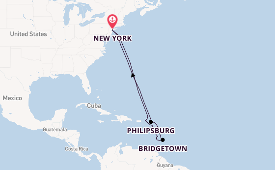 Caribbean from New York, USA with the Queen Mary 2