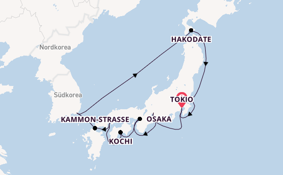 Japan ab Tokio, Japan auf der Sapphire Princess