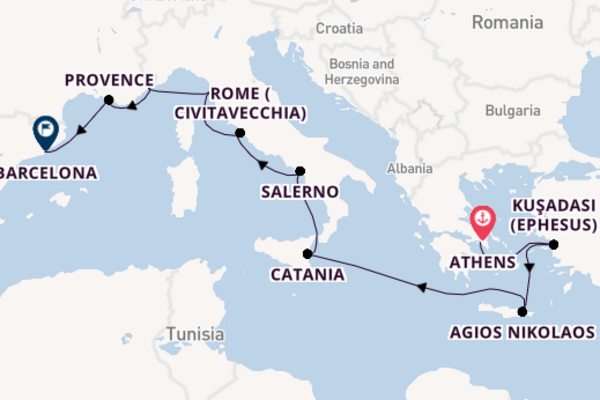 Greece, Italy & France with Athens Stay