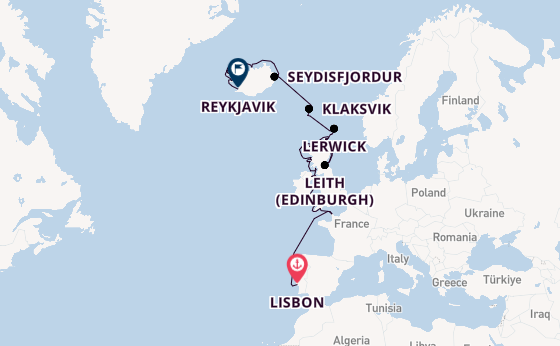 British Isles from Lisbon, Portugal with the Seabourn Venture
