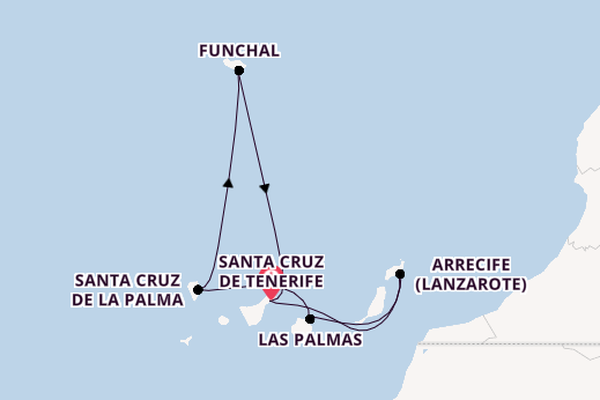 Kanarische Inseln ab Santa Cruz de Tenerife, Spanien auf der Mein Schiff Relax