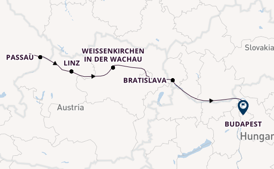 Danube River, Europe from Vilshofen, Germany with the AmaLea