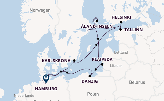 Europa ab Kiel, Deutschland auf der EUROPA