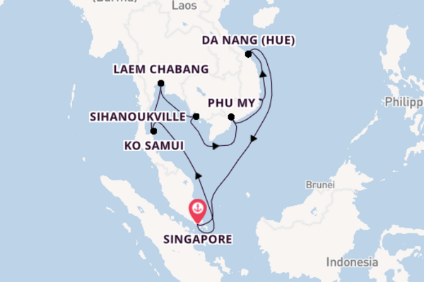 Southeast Asia From Singapore with the Noordam