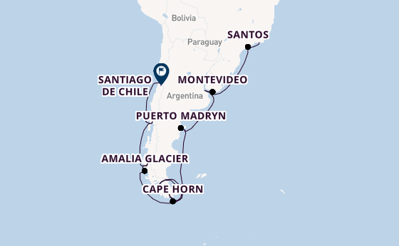 South America from Rio de Janeiro, Brazil with the Queen Anne