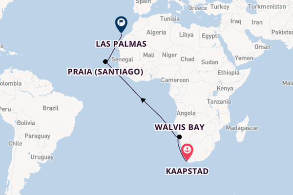 Zuidelijk Afrika vanaf Kaapstad met AIDAprima