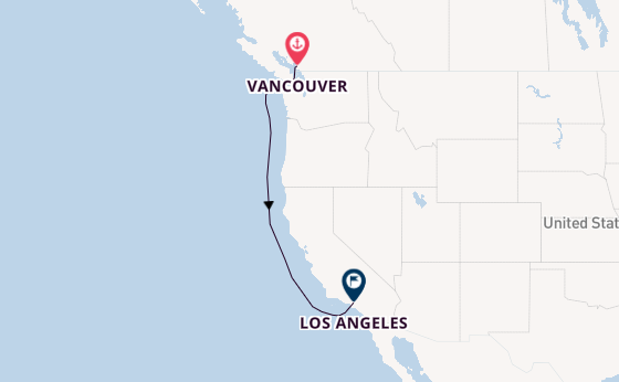 USA West Coast from Vancouver, Canada with the Coral Princess