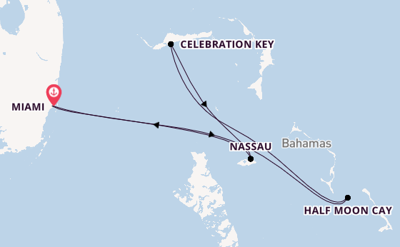 Caribbean vanaf Miami, Verenigde Staten met de Carnival Sunrise