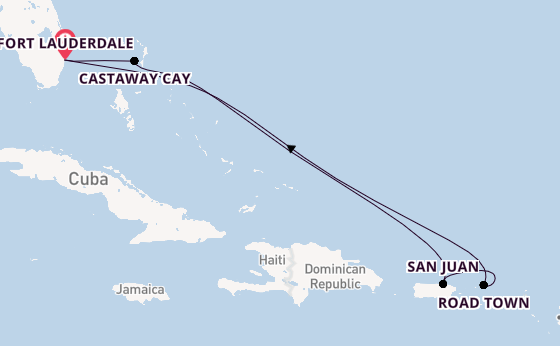 Caribbean vanaf Fort Lauderdale, Verenigde Staten met de Disney Dream
