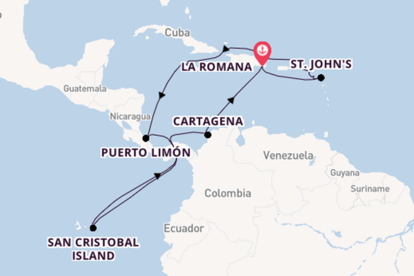 Caribbean vanaf La Romana met AIDAbella