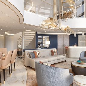 Kommen Sie an Bord der undefined und entdecken Sie eine der 56 Kabinenkategorien auf insgesamt 15 Decks die für 3500 Passagiere Platz bieten. Wählen Sie Ihre Traumkabine und fühlen Sie sich auf Ihrer Kreuzfahrt an Bord der undefined wie Zuhause!