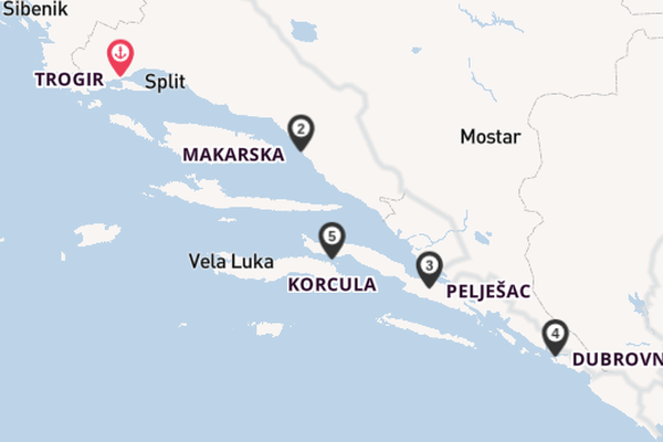 Kroatien ab Trogir, Kroatien auf der PRINCESS