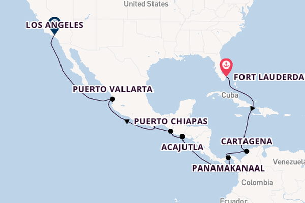 Midden-Amerika vanaf Fort Lauderdale, Verenigde Staten met de Coral Princess