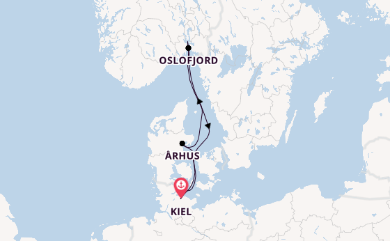 Noorwegen vanaf Kiel, Duitsland met AIDAperla