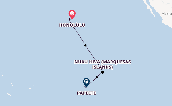 French Polynesia from Honolulu, Hawaii, USA with the Silver Whisper