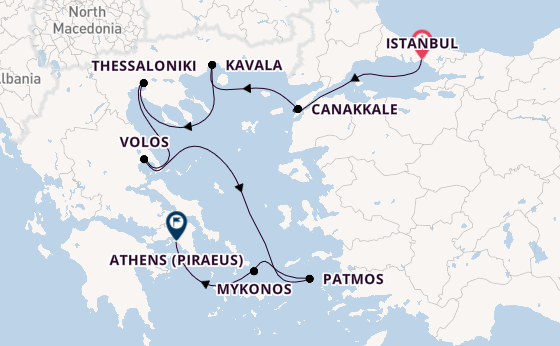 Eastern Mediterranean from Istanbul, Turkey with the Allura