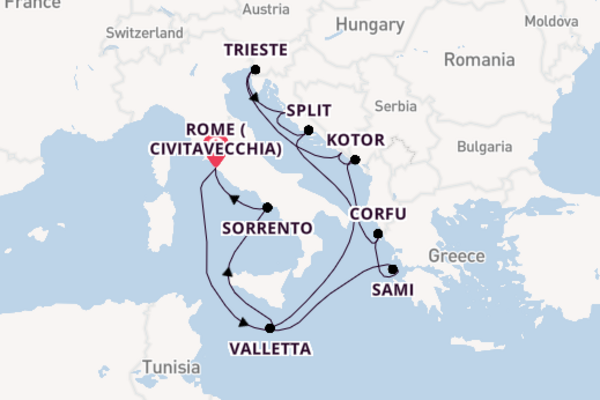 15 day cruise with the Queen Victoria to Rome (Civitavecchia)