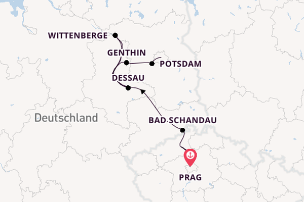 Elbe ab Prag, Tschechien auf der VIVA RUBY