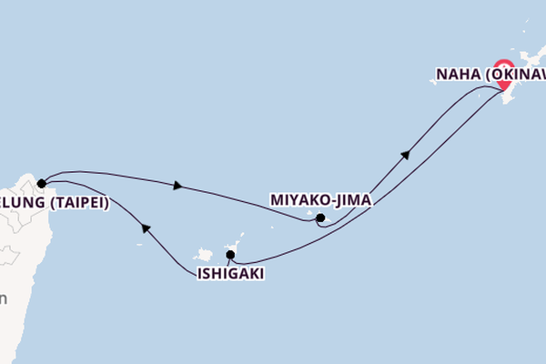 Japan from Naha (Okinawa), Japan with the MSC Bellissima