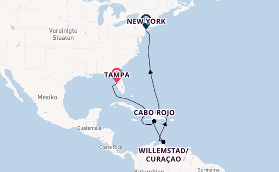 Karibik ab Tampa, Florida, USA auf der Norwegian Gem