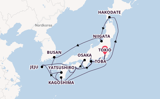 Japan ab Tokio, Japan auf der Sapphire Princess