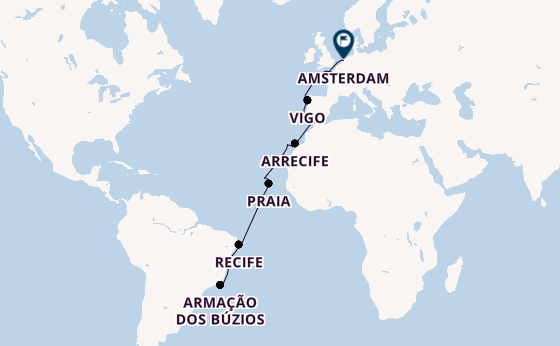 Transatlantic from Rio de Janeiro, Brazil with the Seabourn Venture