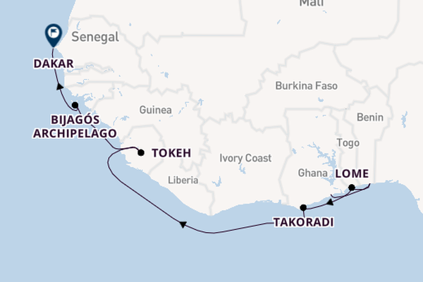 West Africa from Tema, Ghana with the Silver Endeavour