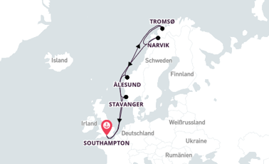 Norwegen ab Southampton, Großbritannien auf der Queen Victoria