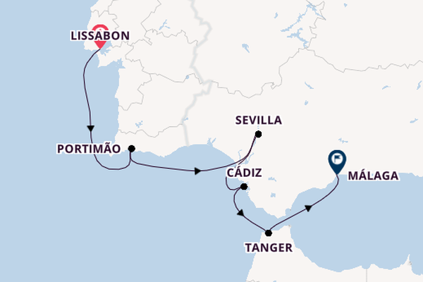 Westelijke Middellandse Zee vanaf Lissabon, Portugal met de Azamara Journey