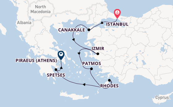 Ultra Luxury Turkey & Greek Isle Gems Cruise with Istanbul Stay
