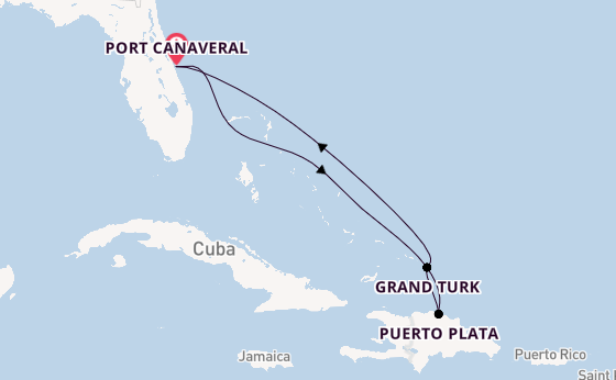 Caribbean from Port Canaveral, Florida with the Adventure of the Seas