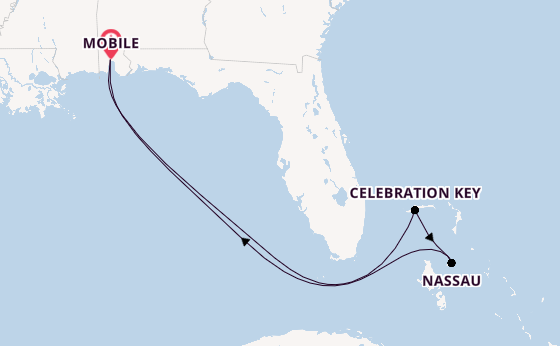 Karibik ab Mobile, Alabama, USA auf der Carnival Valor