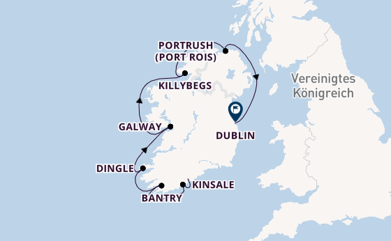 Britische Inseln ab Cobh (Cork), Irland auf der L'Austral