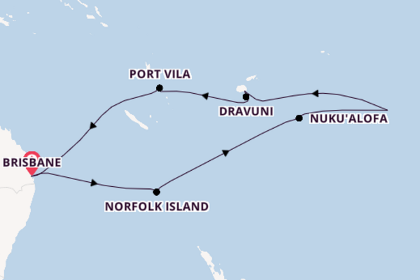 South Pacific from Brisbane, Australia with the Carnival Luminosa