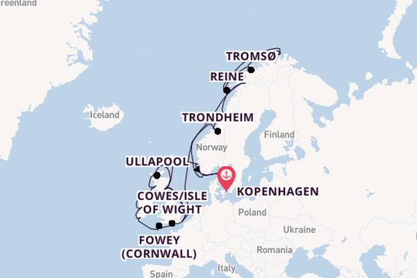 Britse Eilanden vanaf Kopenhagen, Denemarken met de Seabourn Quest