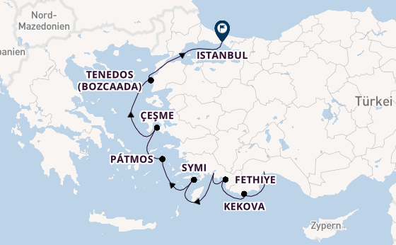 Östliches Mittelmeer ab Antalya, Türkei auf der Star Flyer