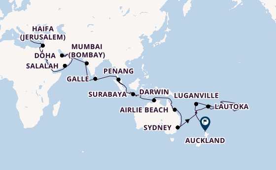 Southeast Asia from Piraeus (Athens), Greece with the Seven Seas Explorer