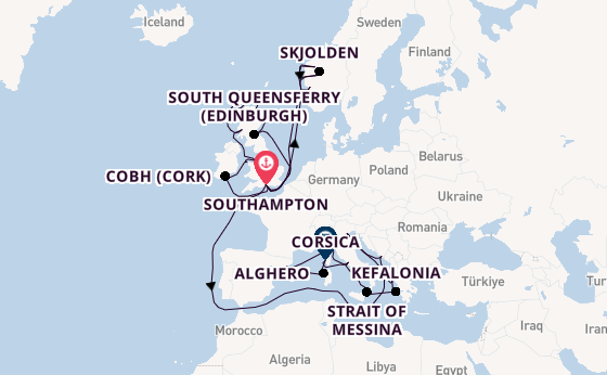3 Queens Norway, British Isles & Mediterranean Adventure