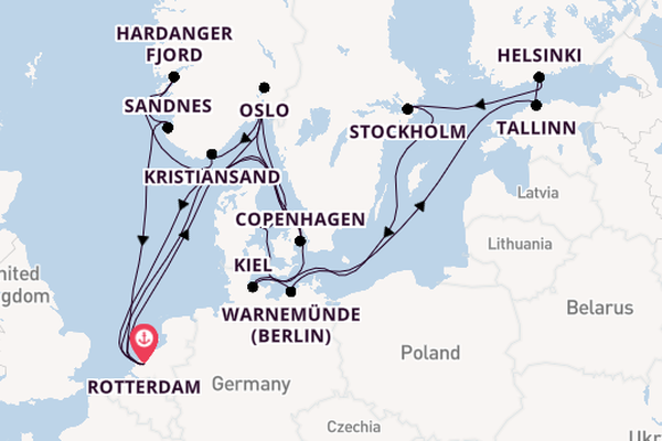 Northern Europe from Rotterdam, The Netherlands with the Rotterdam