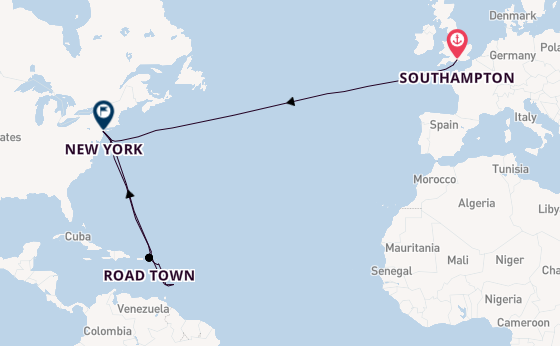 Transatlantic from Southampton, England with the Queen Mary 2