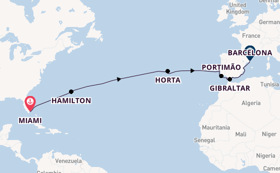 Transatlantic from Miami, Florida with the Azamara Quest