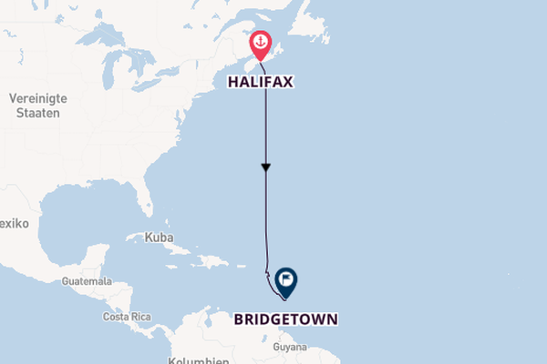 Südliche Karibik ab Halifax, Kanada auf der Seabourn Venture
