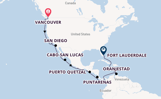 Mexicaanse Riviera vanaf Vancouver, Canada met de Eurodam